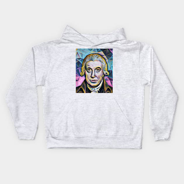 James Watt Portrait | James Watt Artwork 10 Kids Hoodie by JustLit